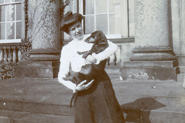 2018.9.4.10: Isabel Salt with her dog Max at Denby Hall, Ilkley