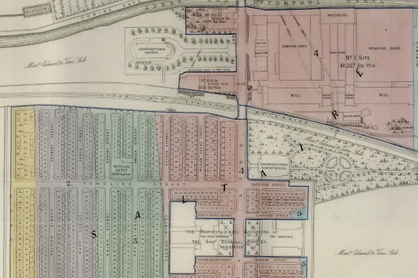 H2-120b: Architectural plan of Saltaire 1860s