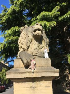 Alpaca toys with Saltaire lions