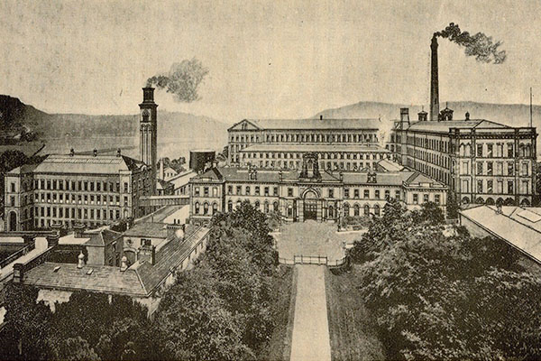 B1-267: West view of Salts Mill, late nineteenth century