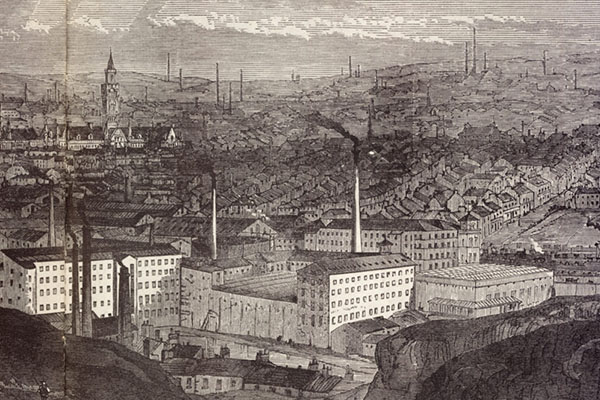 Drawing of Bradford in 1873
