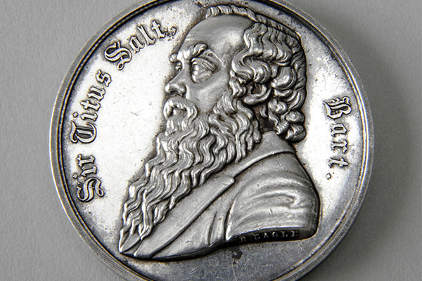 A1-145: Medallion commemorating Sir Titus Salt's statue in Bradford