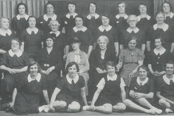Saltaire Congregational Ladies Keep Fit Class late 1930s. Carrie is on the back row, 3rd from the left. The class was led by Carrie’s sister Alice who is at the centre of the front row.
