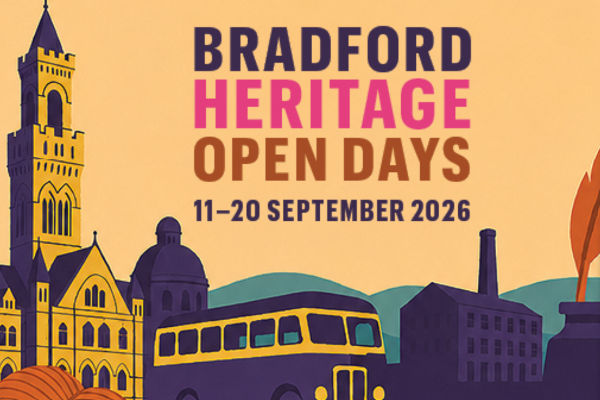 Poster advertising Bradford Heritage Open Days 2026